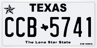 TX license plate CCB5741