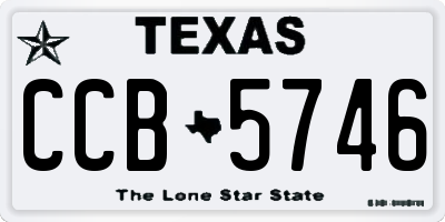 TX license plate CCB5746