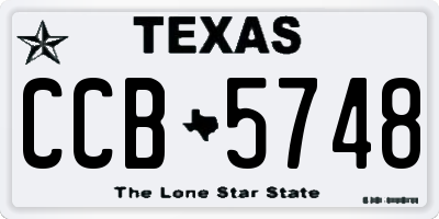 TX license plate CCB5748