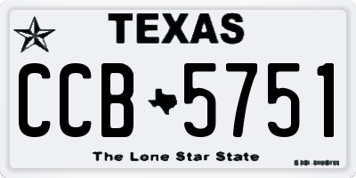 TX license plate CCB5751