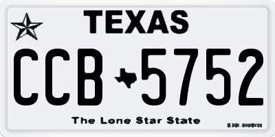 TX license plate CCB5752