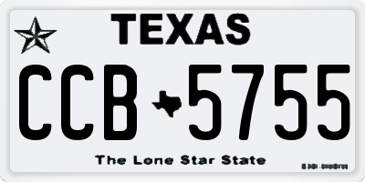 TX license plate CCB5755