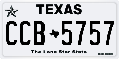 TX license plate CCB5757