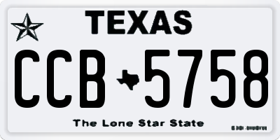 TX license plate CCB5758