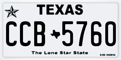 TX license plate CCB5760