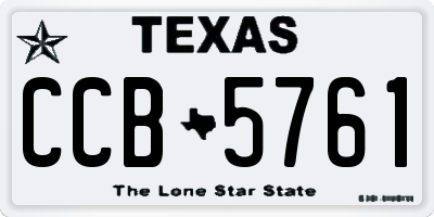 TX license plate CCB5761