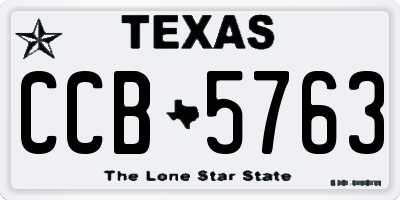 TX license plate CCB5763