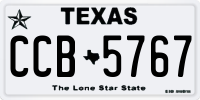 TX license plate CCB5767