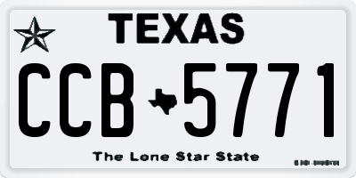TX license plate CCB5771
