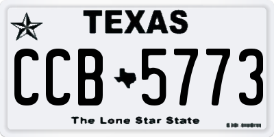 TX license plate CCB5773
