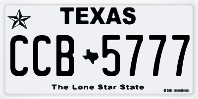 TX license plate CCB5777