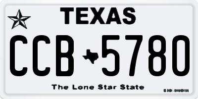 TX license plate CCB5780