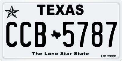 TX license plate CCB5787