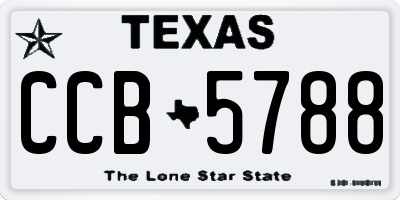 TX license plate CCB5788
