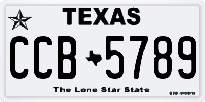 TX license plate CCB5789