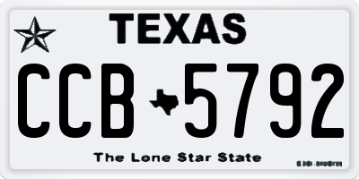 TX license plate CCB5792