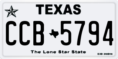 TX license plate CCB5794