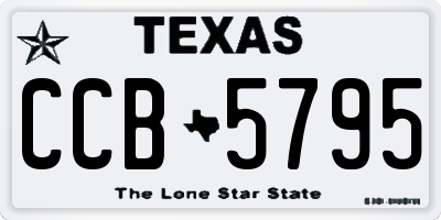 TX license plate CCB5795