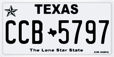 TX license plate CCB5797