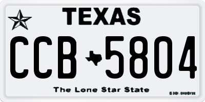 TX license plate CCB5804