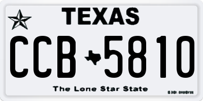 TX license plate CCB5810