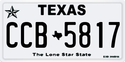 TX license plate CCB5817