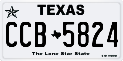 TX license plate CCB5824