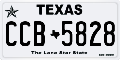 TX license plate CCB5828