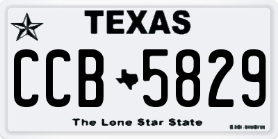 TX license plate CCB5829