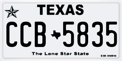TX license plate CCB5835