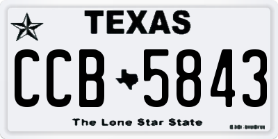TX license plate CCB5843