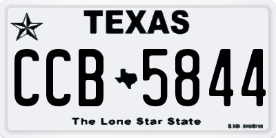 TX license plate CCB5844