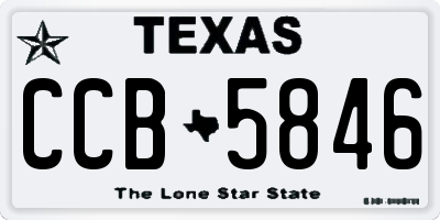 TX license plate CCB5846