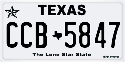 TX license plate CCB5847