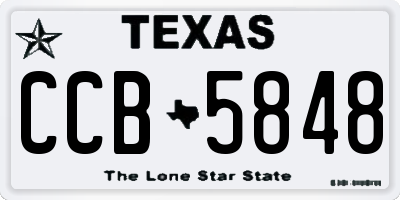 TX license plate CCB5848