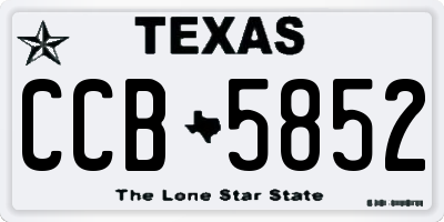 TX license plate CCB5852