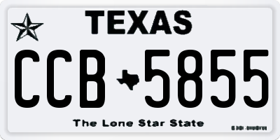 TX license plate CCB5855