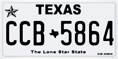 TX license plate CCB5864