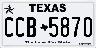 TX license plate CCB5870