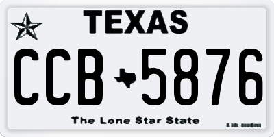 TX license plate CCB5876