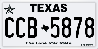 TX license plate CCB5878