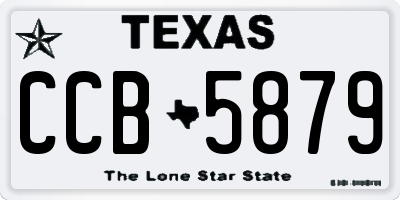 TX license plate CCB5879