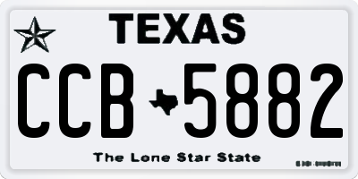TX license plate CCB5882