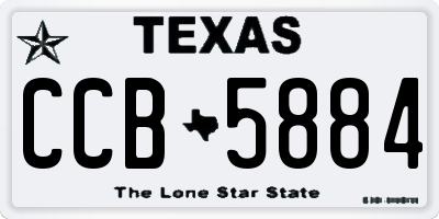TX license plate CCB5884
