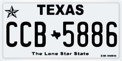 TX license plate CCB5886