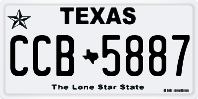 TX license plate CCB5887