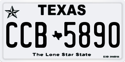 TX license plate CCB5890