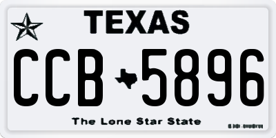 TX license plate CCB5896
