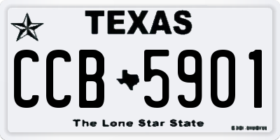 TX license plate CCB5901