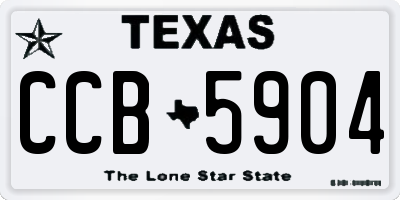 TX license plate CCB5904